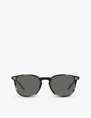 Oliver Peoples Finley rectangular acetate sunglasses with tortoiseshell pattern, UK version