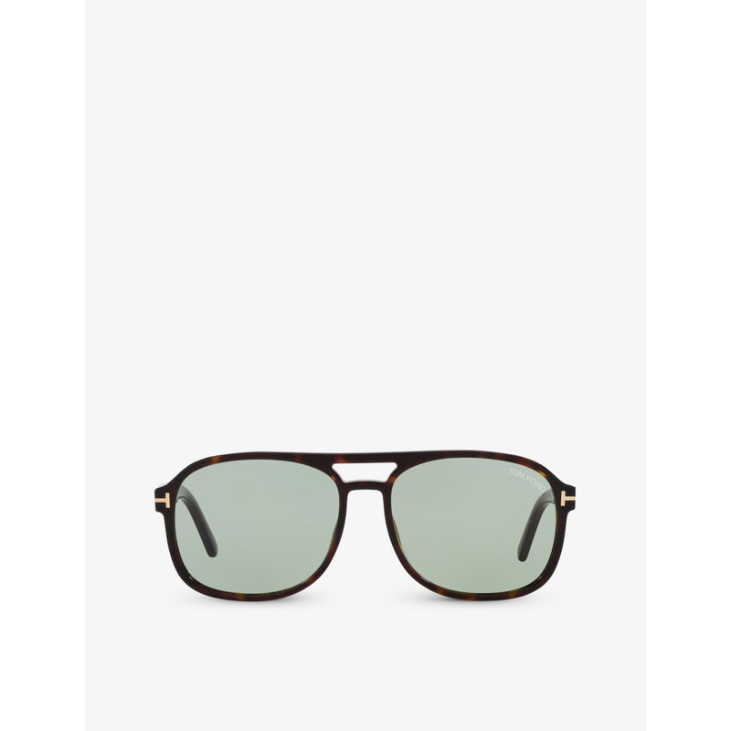 Tom Ford Rosco square-frame sunglasses in tortoiseshell, imported from the UK