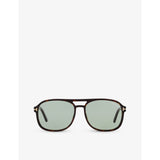 Tom Ford Rosco square-frame sunglasses in tortoiseshell, imported from the UK