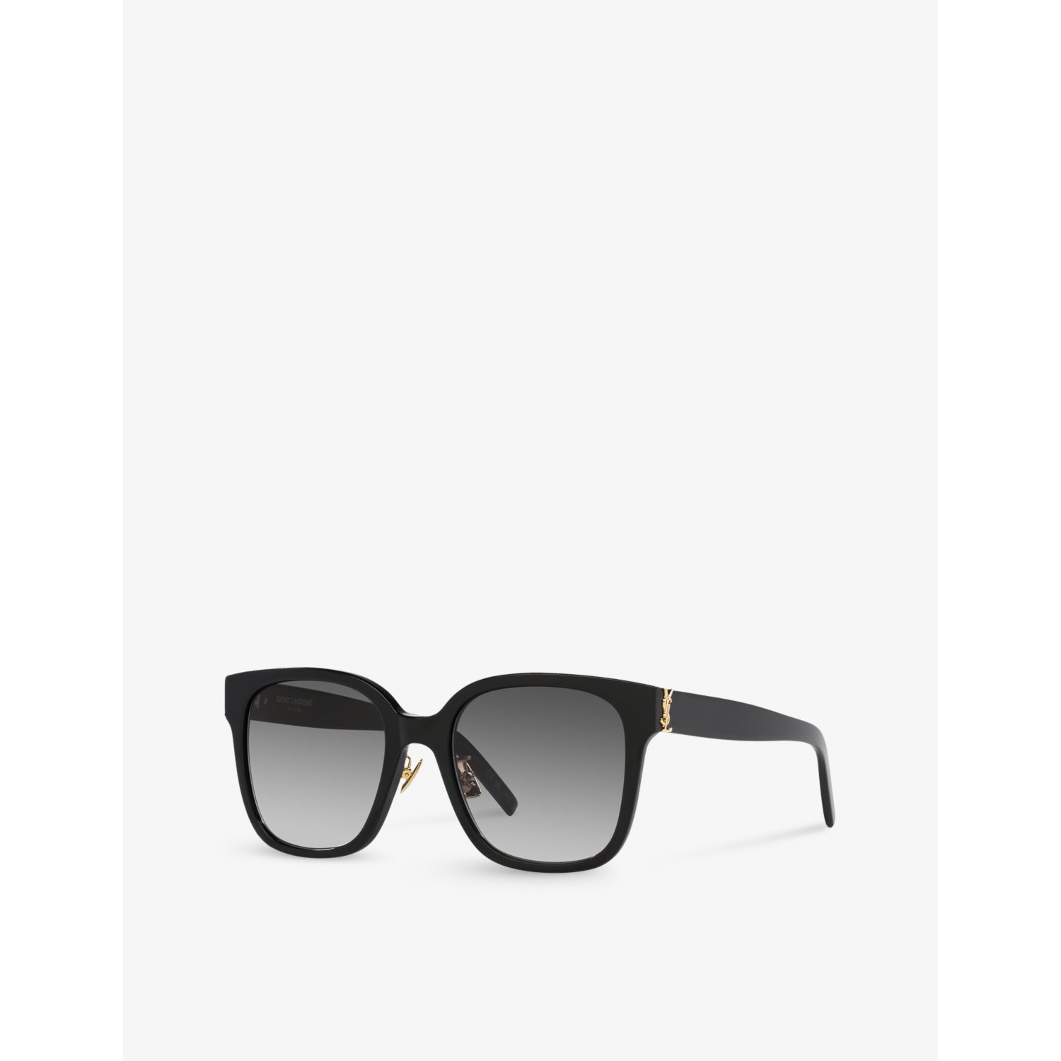 Saint Laurent cat-eye acetate sunglasses with gold hardware, imported from the UK