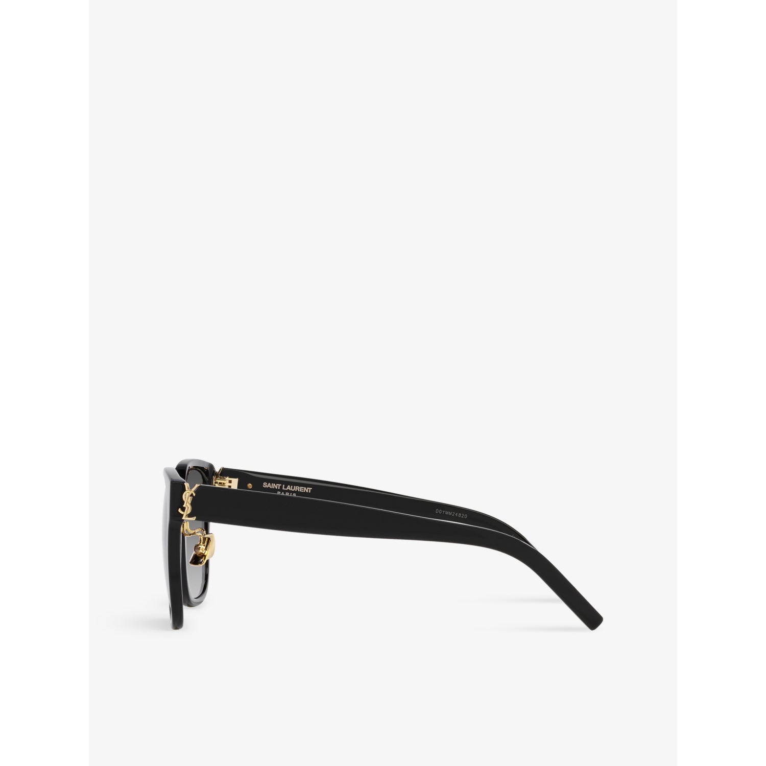 Saint Laurent cat-eye acetate sunglasses with gold hardware, imported from the UK