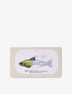 José Gourmet smoked trout fillets in olive oil 90g, UK version