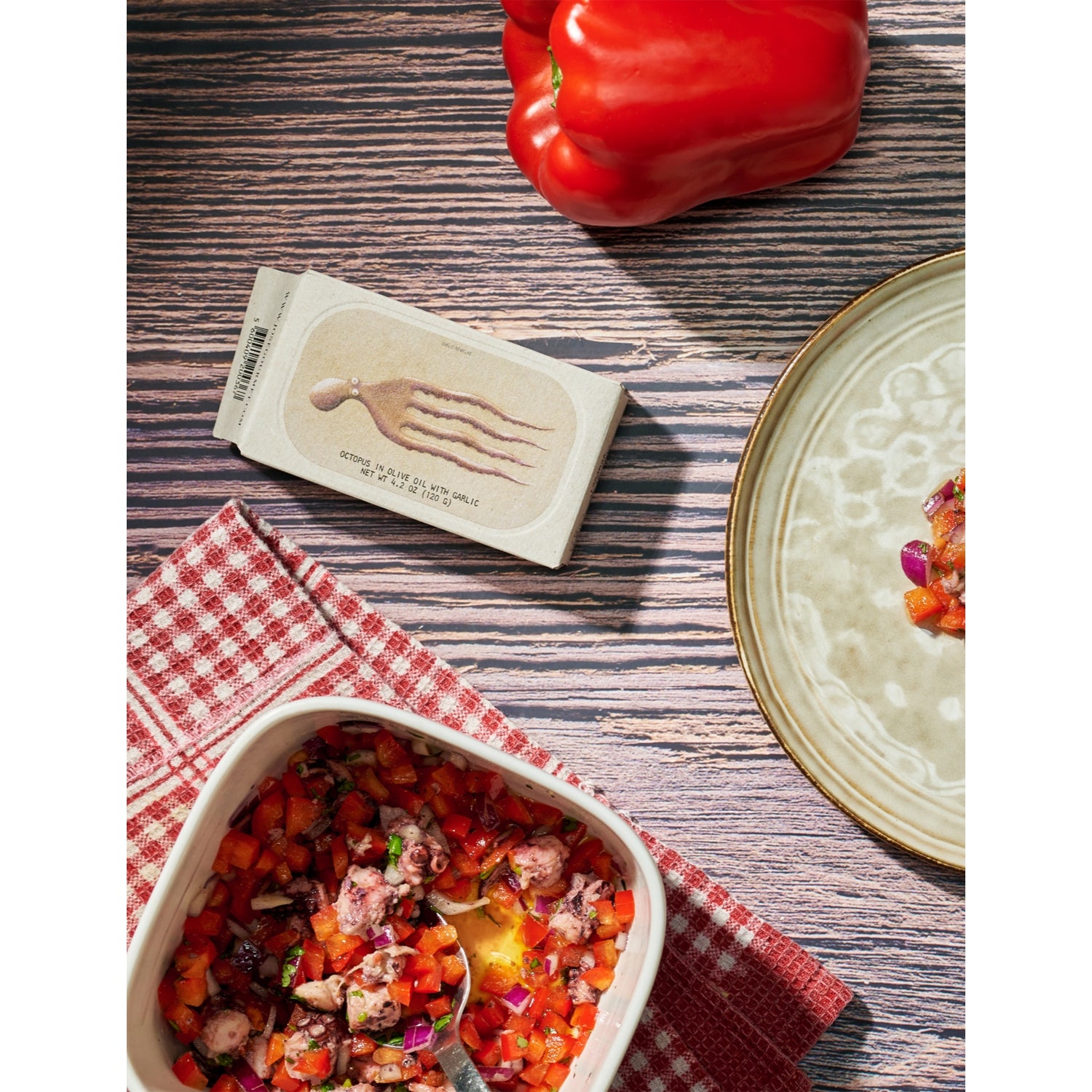 José Gourmet octopus in olive oil and garlic 120g (British brand)