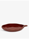 Serax La Mère irregular side-handle stoneware plate 17cm - British product