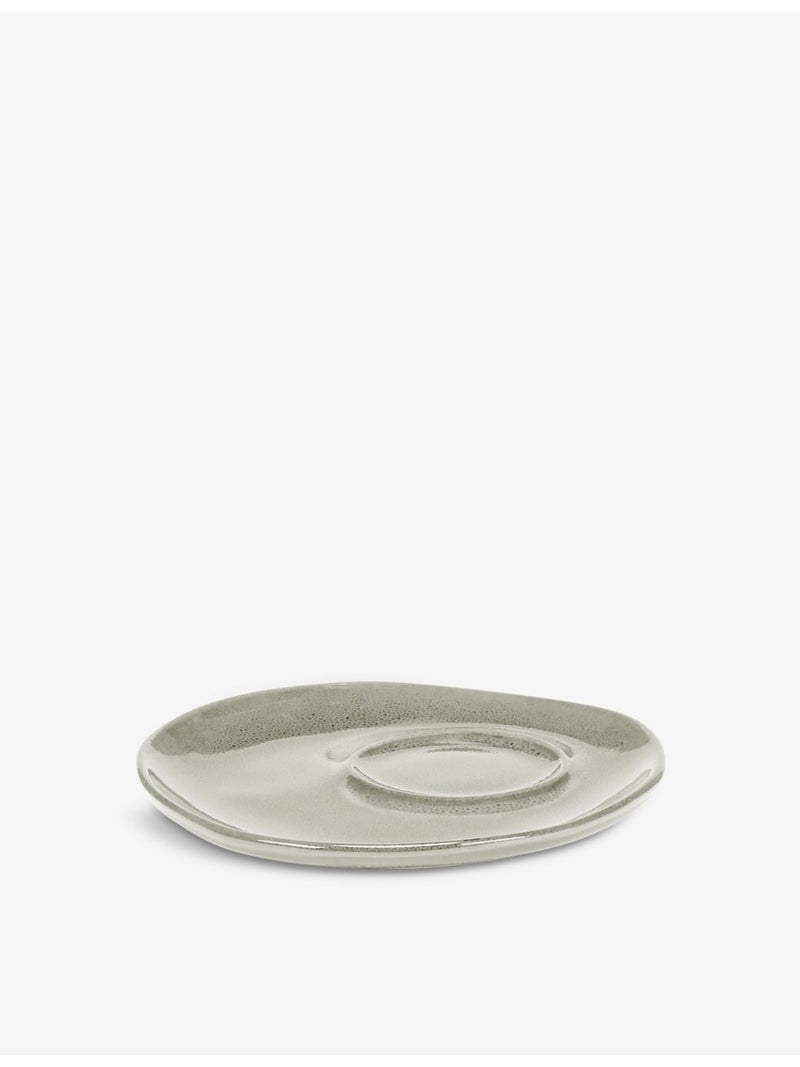 Serax asymmetric stoneware coffee cup saucer 14.5cm (British brand)