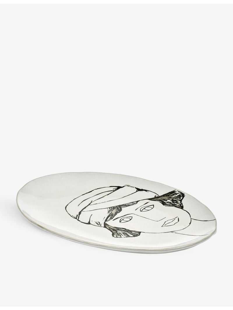 Serax oval stoneware plate 37.5cm x 27.5cm - British product