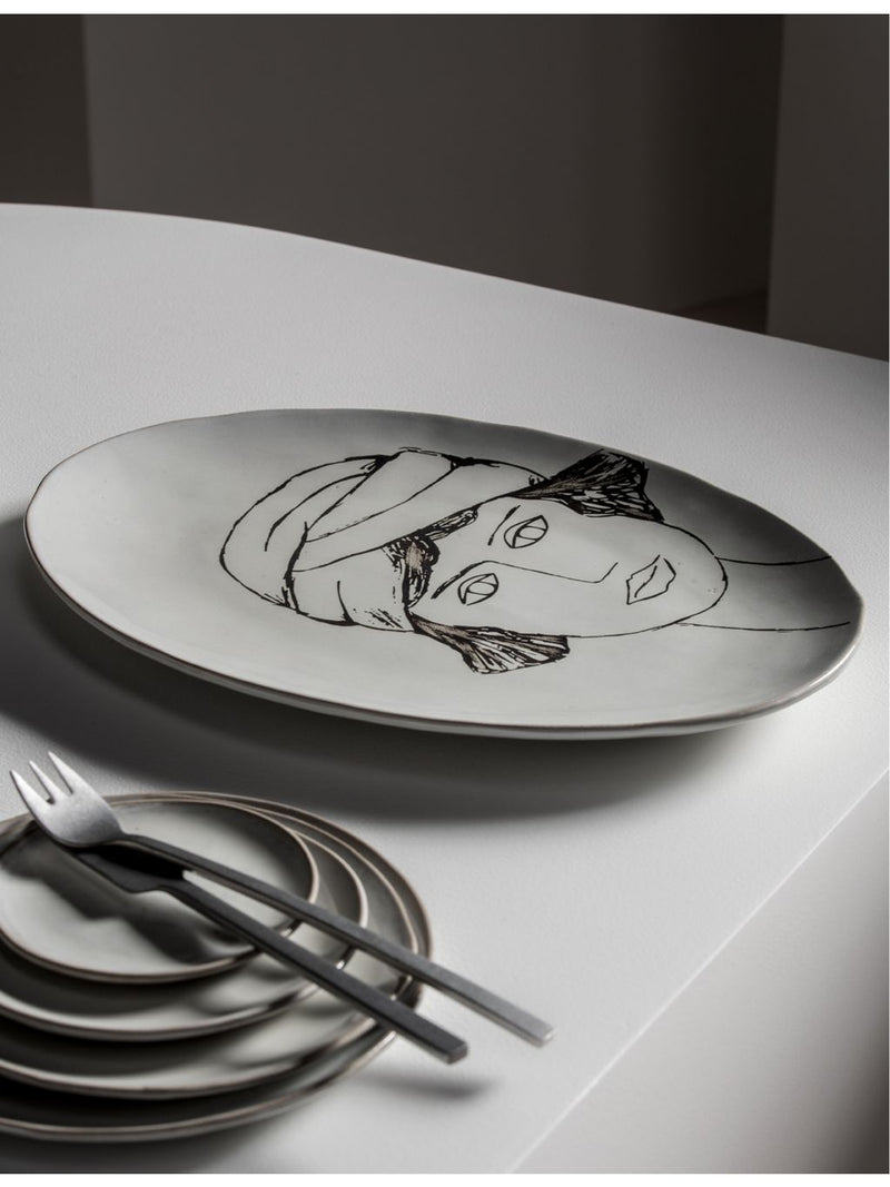 Serax oval stoneware plate 37.5cm x 27.5cm - British product