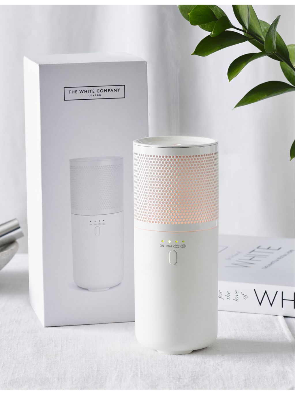 The White Company portable rechargeable electronic diffuser 45ml, UK version