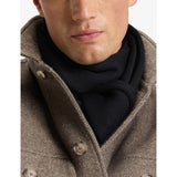 HUGO raschel-knit logo-embroidered wool scarf 170cm, imported from the UK