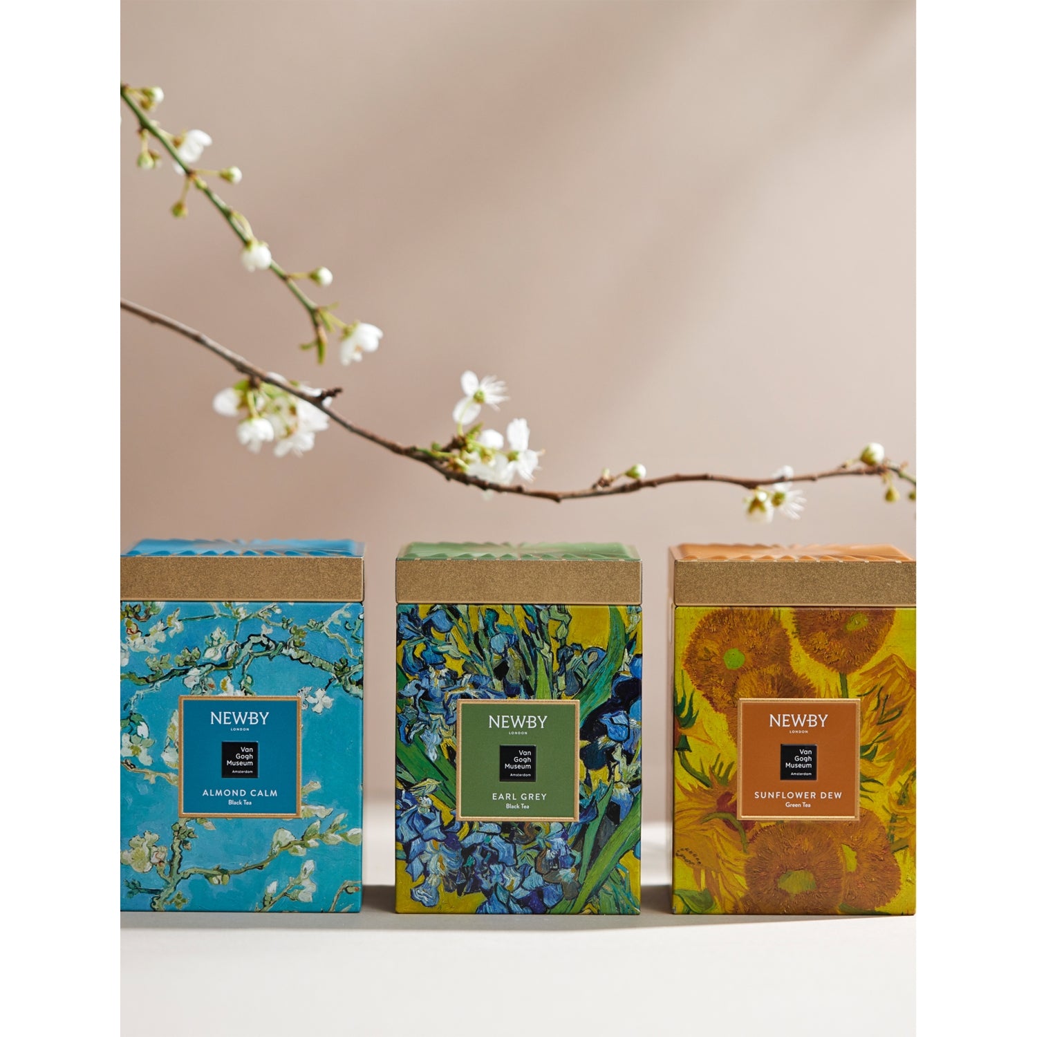 Newby Teas Almond Calm loose-leaf tea caddy 100g, UK version