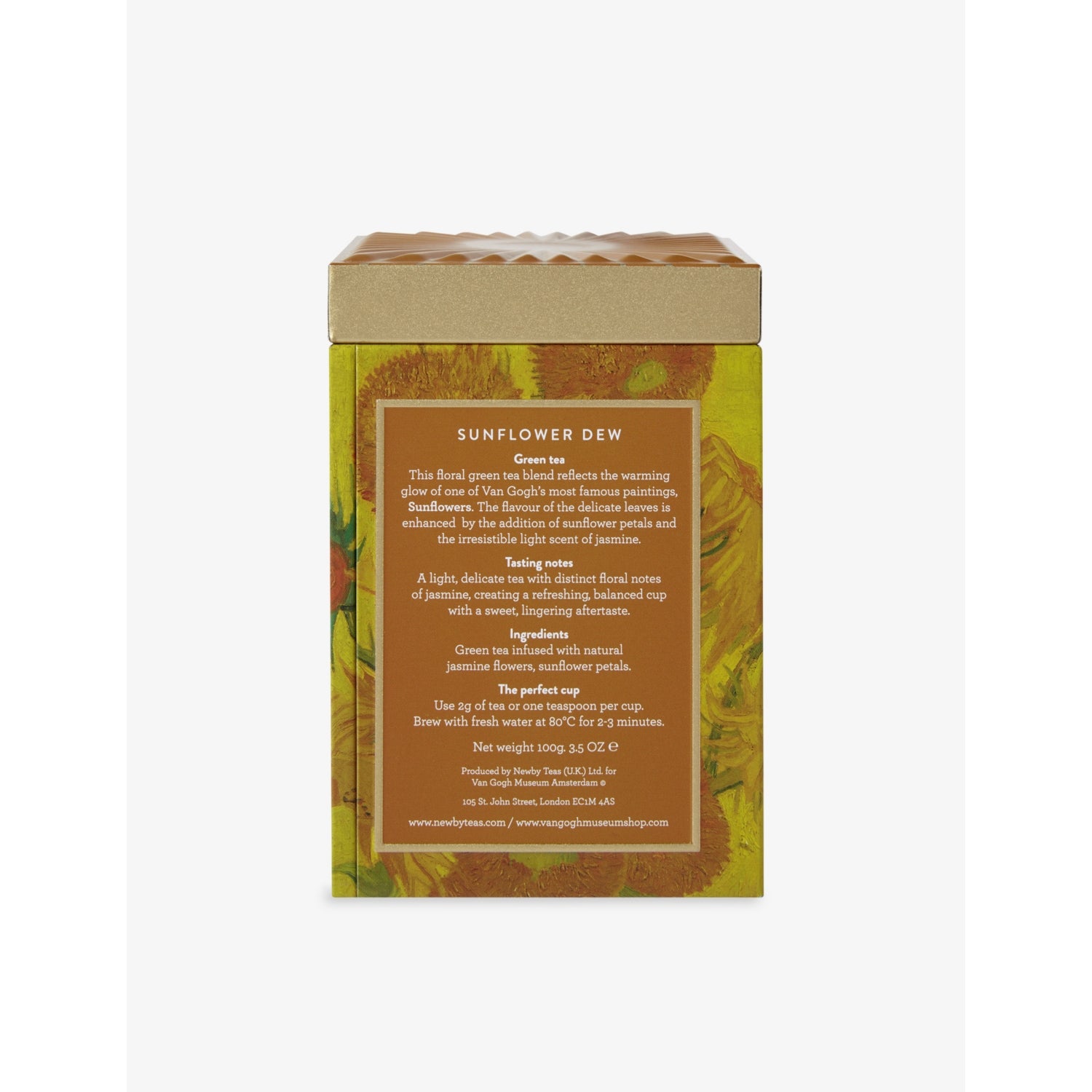 Newby Teas green tea caddy loose-leaf jasmine 100g, imported from the UK