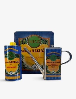Nicolas Alziari olive oil gift set 500ml watering can (British brand)