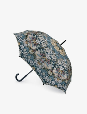 Fulton x Morris & Co floral umbrella with wood handle - British product