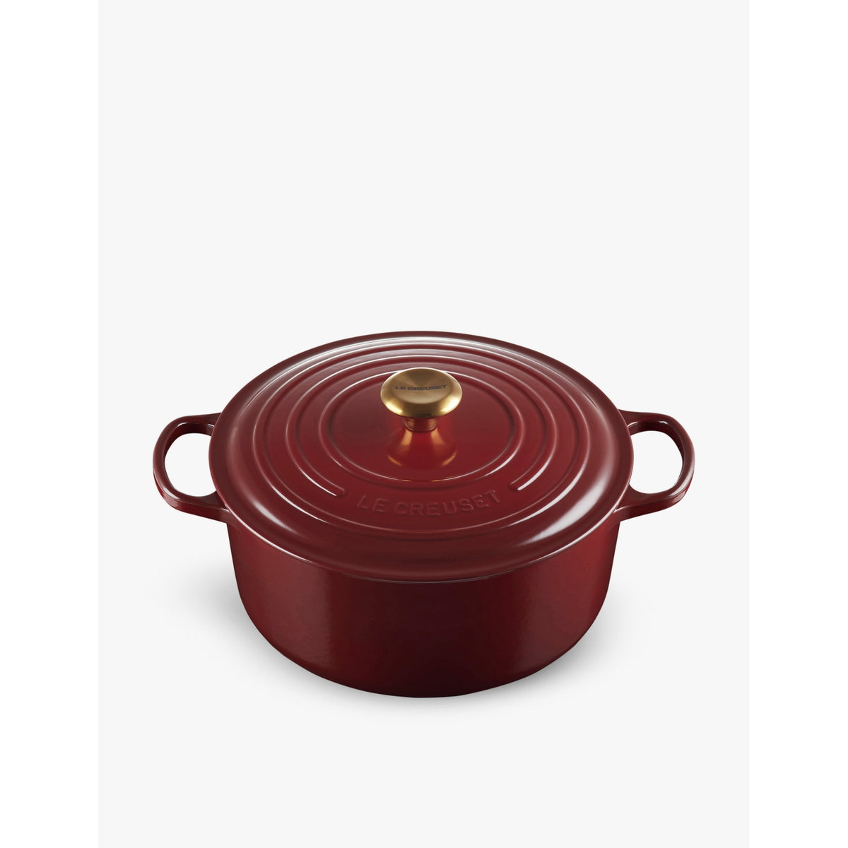 Signature round cast-iron casserole dish 28cm - AZURE BLUE - 24CM
