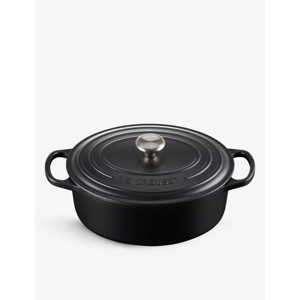 Signature oval cast-iron casserole dish - AZURE BLUE