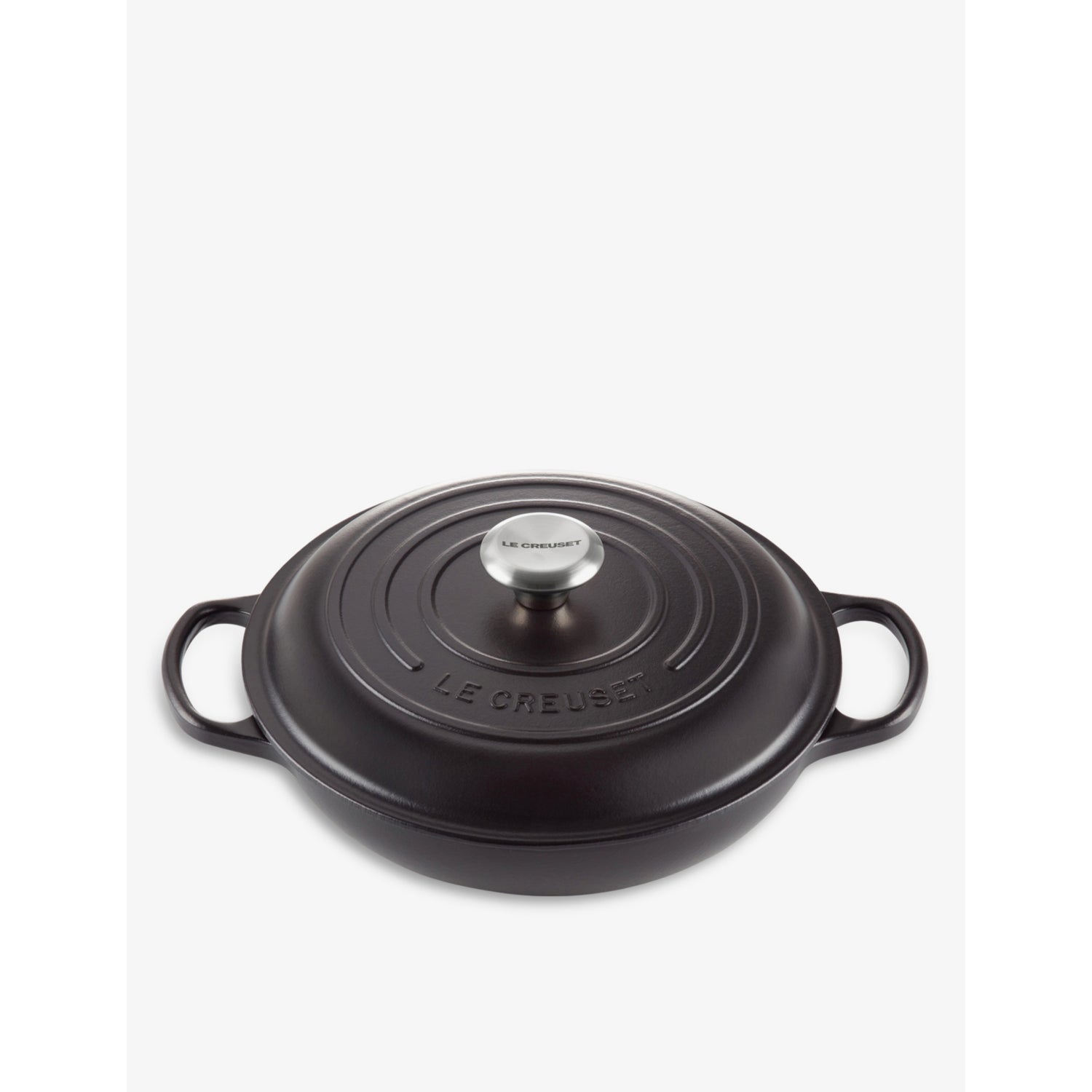 Signature shallow cast-iron casserole dish 26cm - AZURE BLUE - 26cm