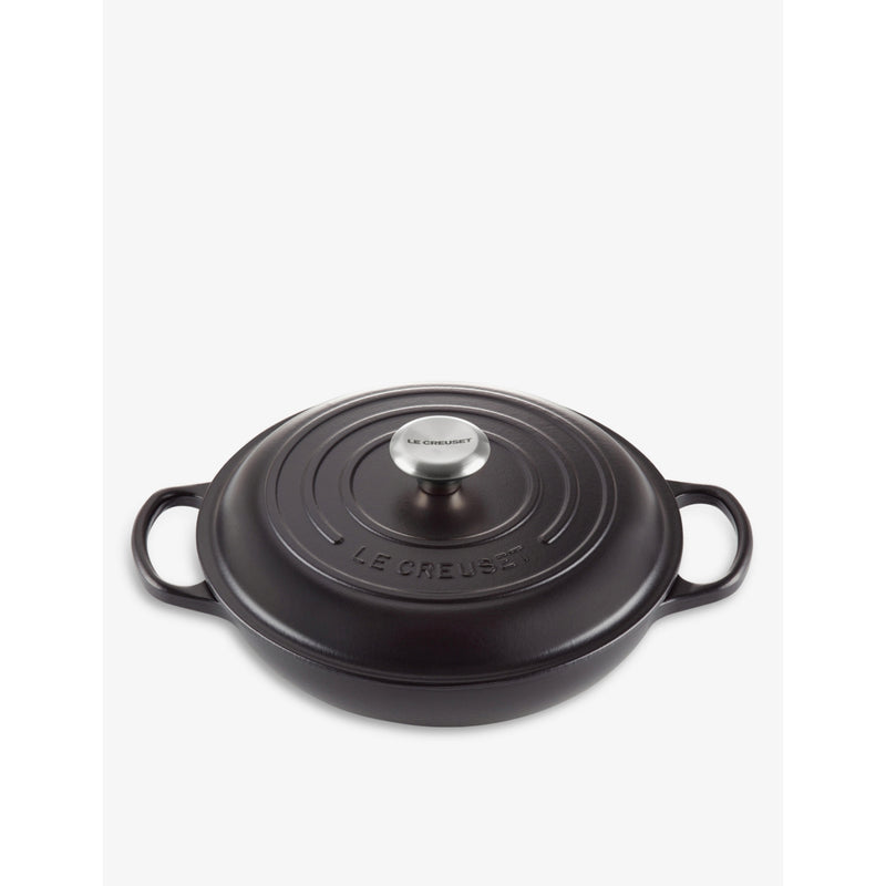 Signature shallow cast-iron casserole dish 26cm - AZURE BLUE - 26cm