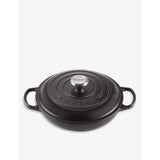 Signature shallow cast-iron casserole dish 26cm - AZURE BLUE - 26cm
