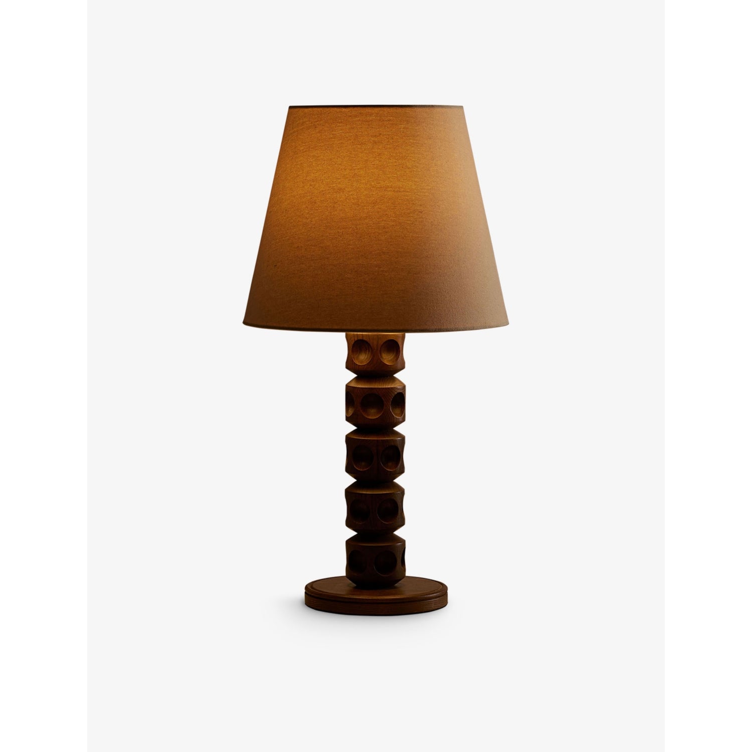 Soho Home Francesca wooden table lamp 65cm, imported from the UK