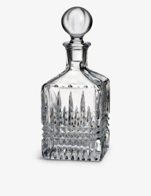 Waterford Lismore diamond pattern crystal decanter 23.4cm, imported from the UK