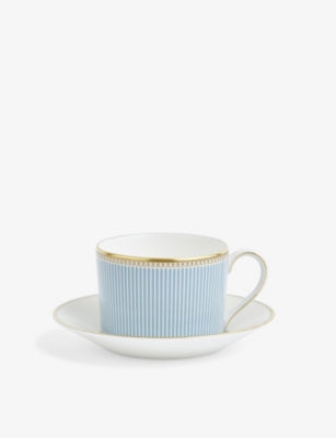 Wedgwood Helia bone china teacup and saucer set of two - British product