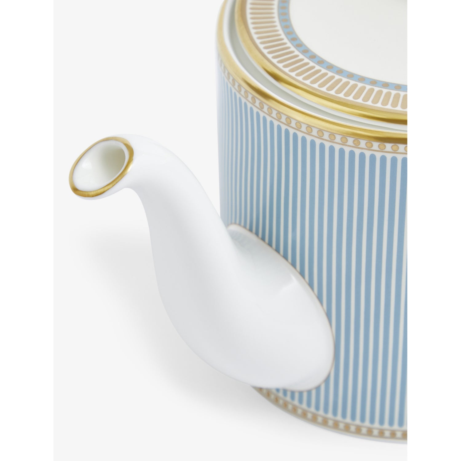 Wedgwood Helia stripe-pattern bone china teapot 11cm, imported from the UK