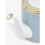 Wedgwood Helia stripe-pattern bone china teapot 11cm, imported from the UK
