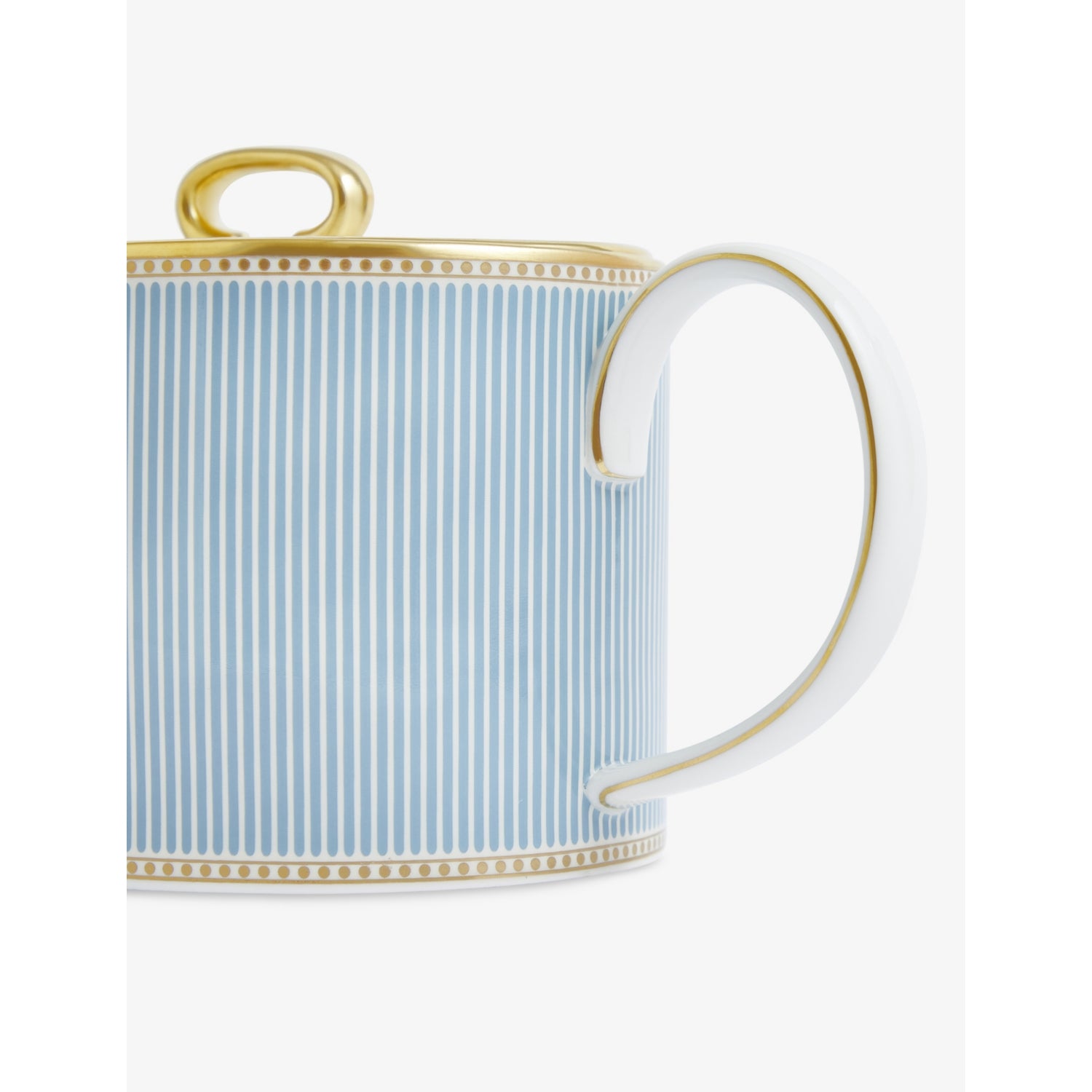 Wedgwood Helia stripe-pattern bone china teapot 11cm, imported from the UK