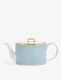Wedgwood Helia stripe-pattern bone china teapot 11cm, imported from the UK