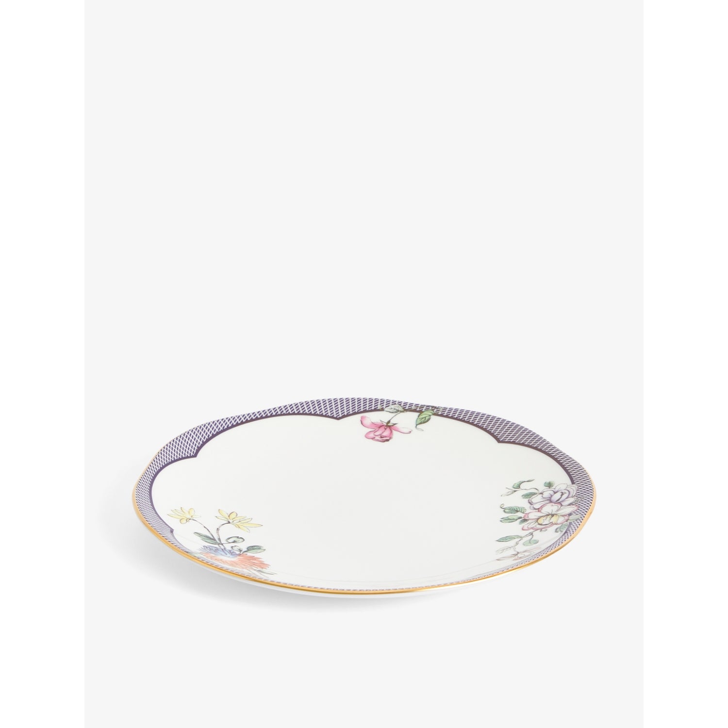 Wedgwood bone china plate Fortune flower motif 9cm - British product