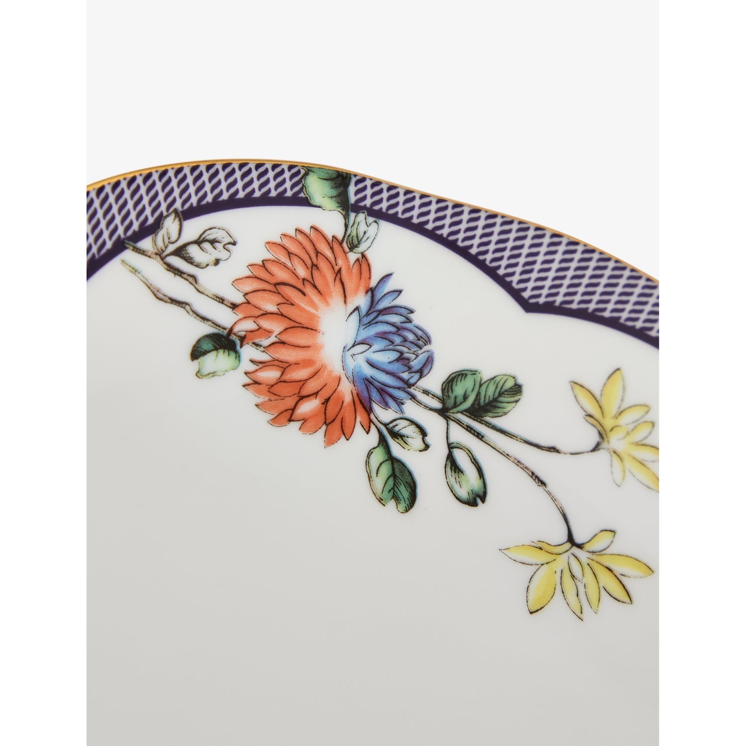 Wedgwood bone china plate Fortune flower motif 9cm - British product