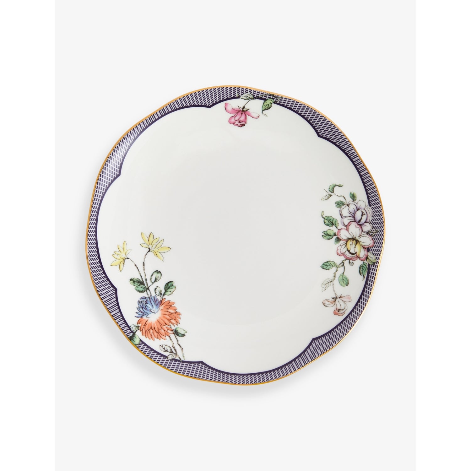 Wedgwood bone china plate Fortune flower motif 9cm - British product