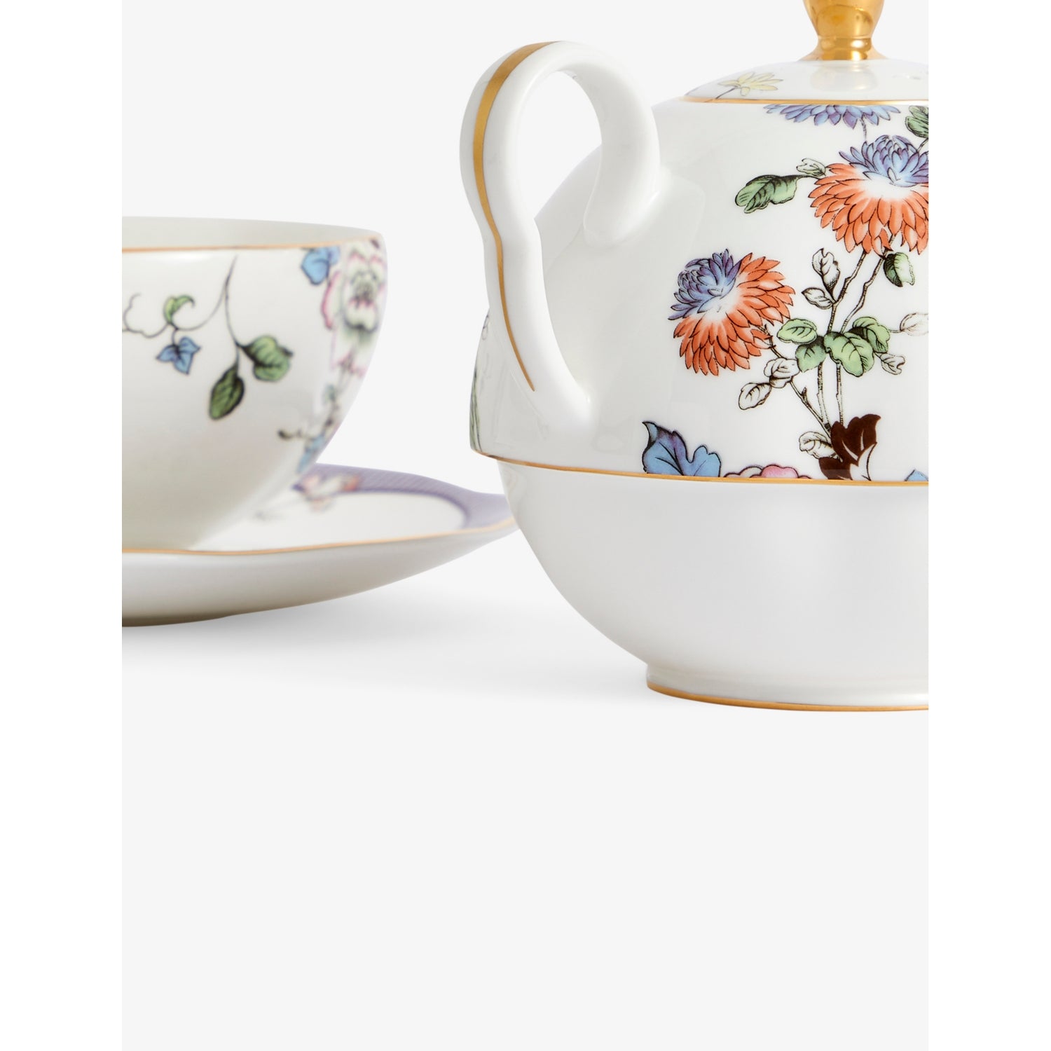 Wedgwood Fortune floral motif teapot set 554ml (British brand)