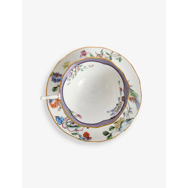 Wedgwood Fortune floral bone china teacup and saucer 150ml (British brand)