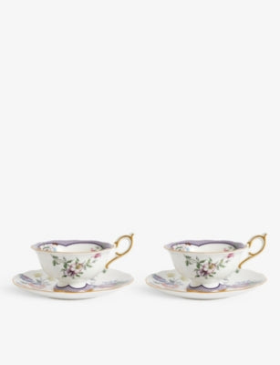 Wedgwood Fortune floral bone china teacup and saucer 150ml (British brand)