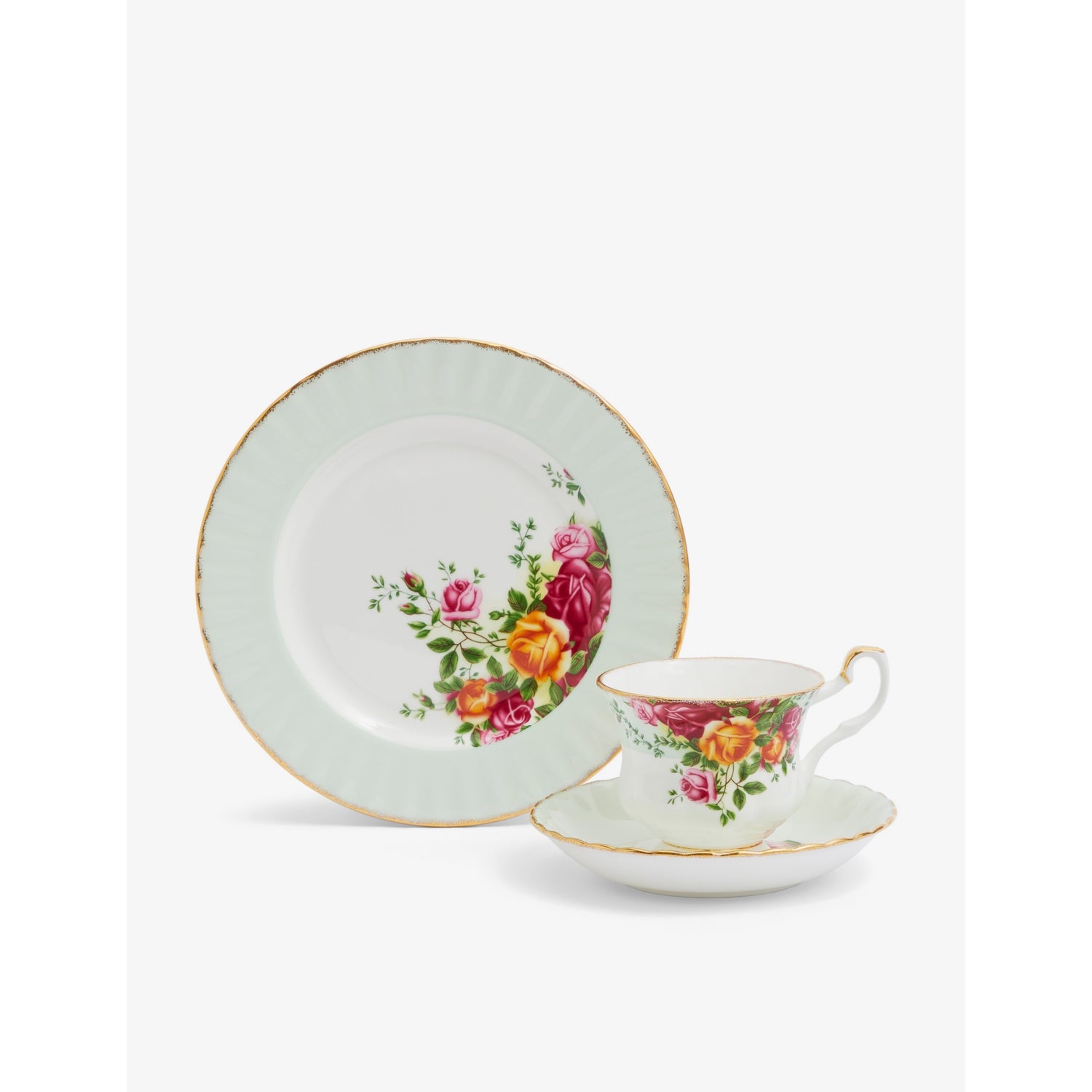 Royal Albert Old Country Roses bone china 3-piece tea set - British product