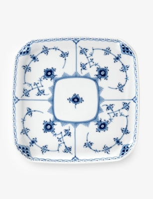 Royal Copenhagen Blue Fluted Half Lace porcelain plate 21cm - British product