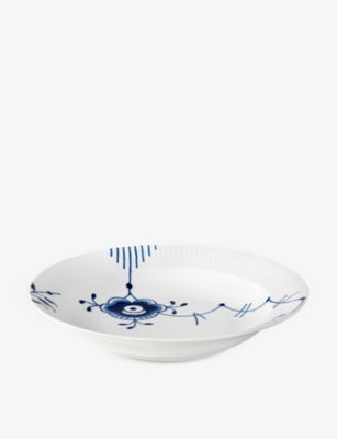 selfridges Royal Copenhagen Blue Fluted Mega Porcelain Deep Plate 27cm- Buy online at McGrocer