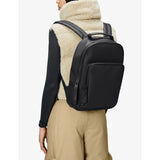 Rains coated-shell backpack with laptop sleeve, imported from the UK