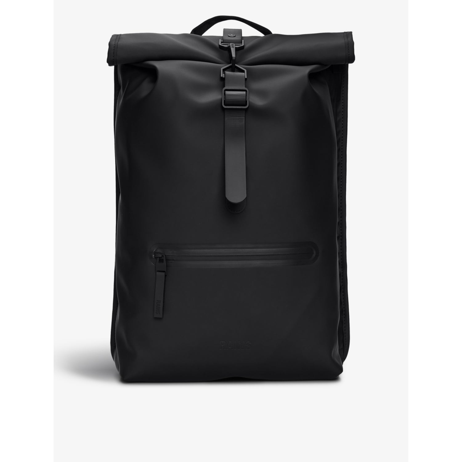 Roll-top waterproof shell backpack - 01 BLACK