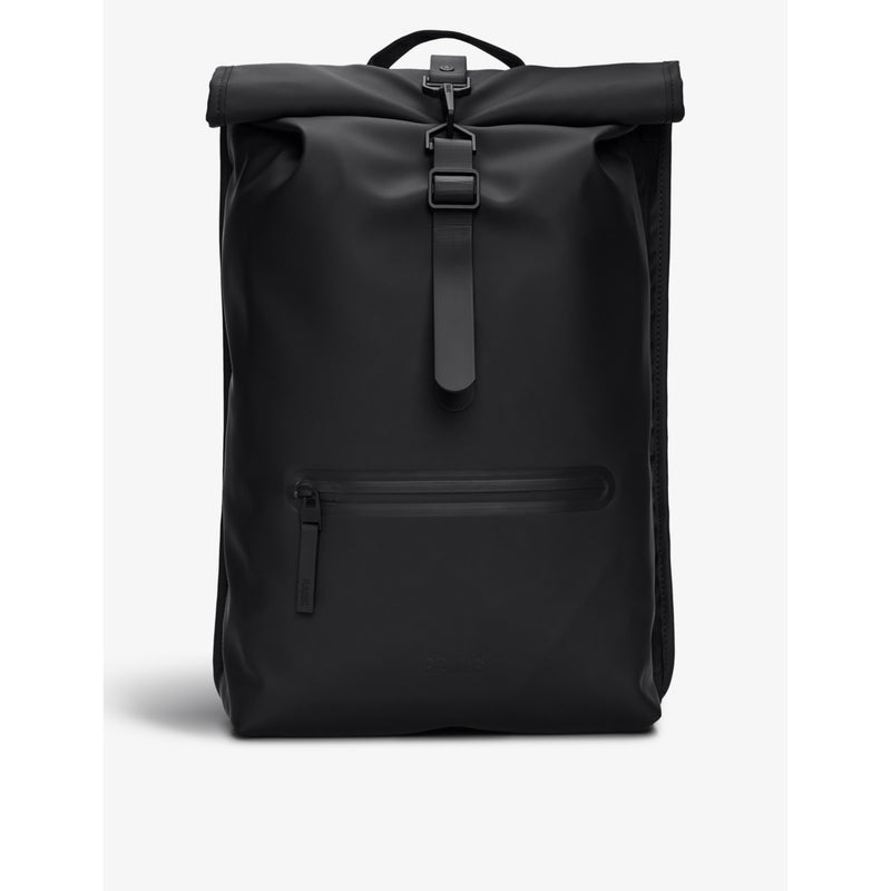 Roll-top waterproof shell backpack - 01 BLACK