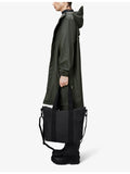Brand-tab waterproof coated-shell tote bag, UK version