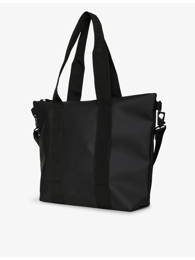 Brand-tab waterproof coated-shell tote bag, UK version