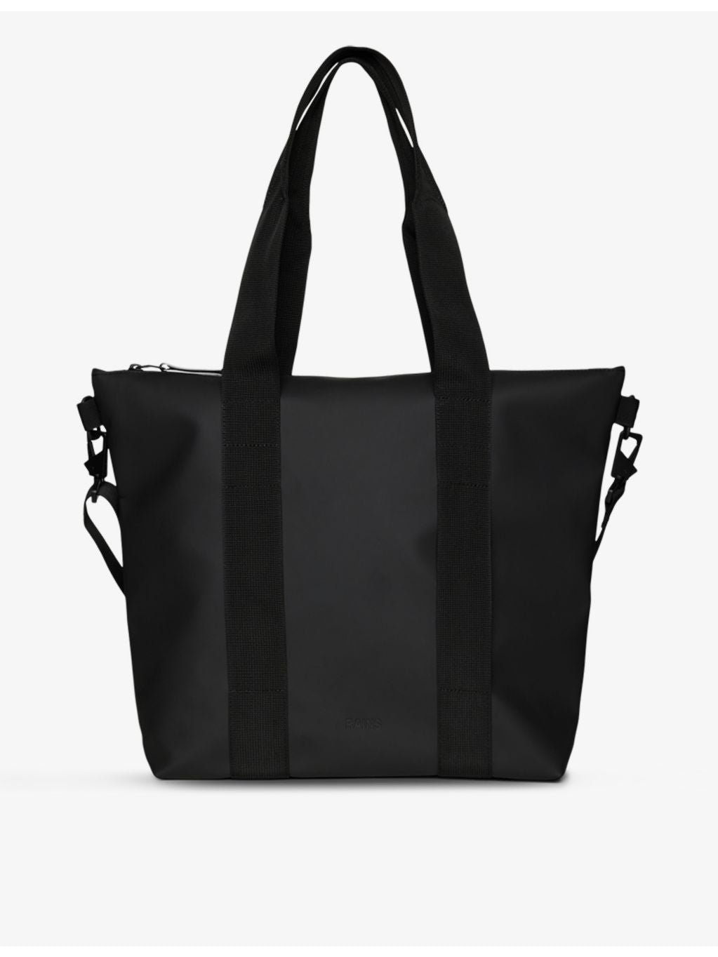Brand-tab waterproof coated-shell tote bag, UK version