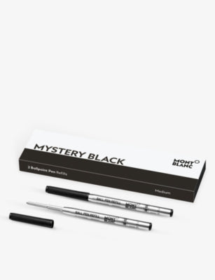 Montblanc ballpoint pen refills black medium set of two (British brand)