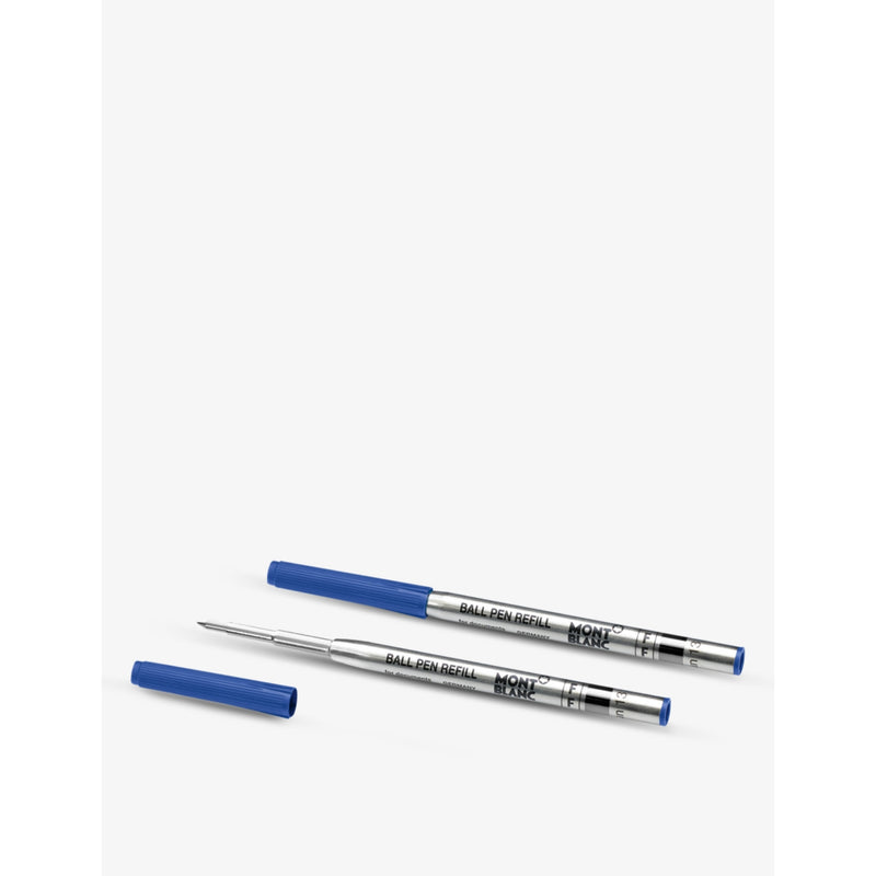 Montblanc ballpoint pen refills royal blue fine set of two - British product