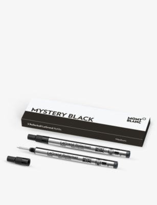Montblanc rollerball pen refills Mystery Black medium set of two - British product