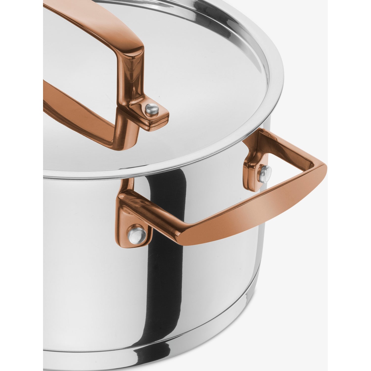Zwilling 5-piece stainless steel cookware set contrasting handles, imported from the UK