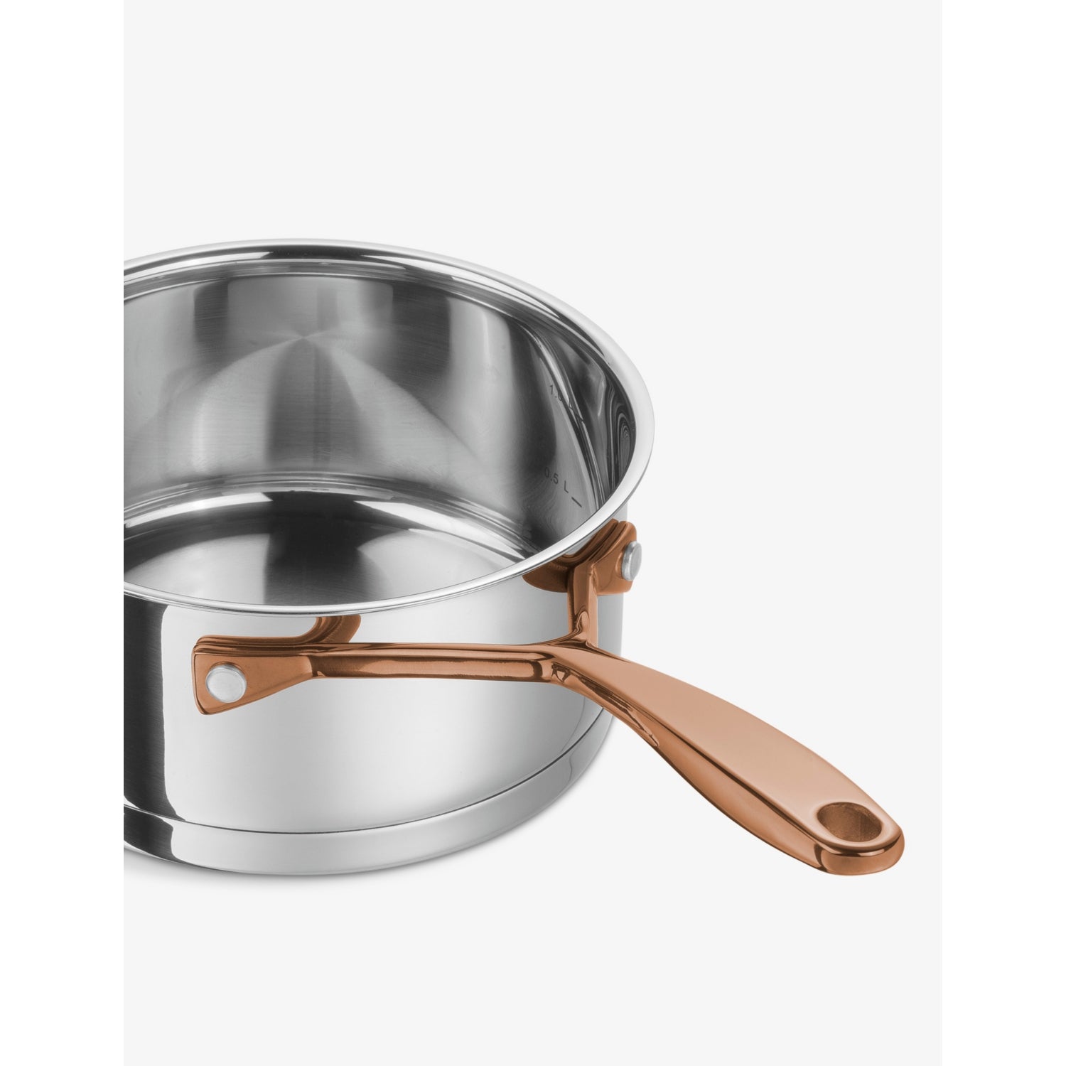 Zwilling 5-piece stainless steel cookware set contrasting handles, imported from the UK