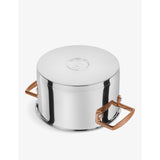 Zwilling 5-piece stainless steel cookware set contrasting handles, imported from the UK